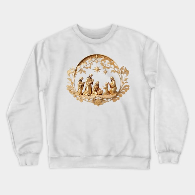 Nativity Scene Crewneck Sweatshirt by likbatonboot